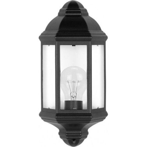 Shaula außenwandleuchte aluminium 1xe27 schwarz ip44 36,5x16,5x16,5x9,5 cm