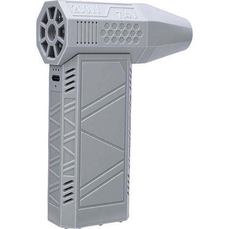 Souffleur d'air électrique 130000RPM séchoir à jet réutilisable ventilateur portable 200W moteur sans balais haute vitesse pour ordinateur clavier voiture maison gris (1/5)