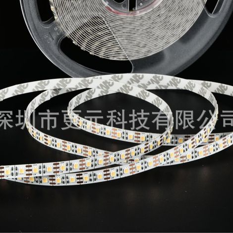 Bande LED bicolore 2835 120 LED, carte nue, 24V, 2 LED par pièce, diamètre 8 mm.