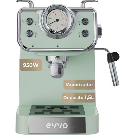 EVVO Cafetera Express Intensa Retro Verde