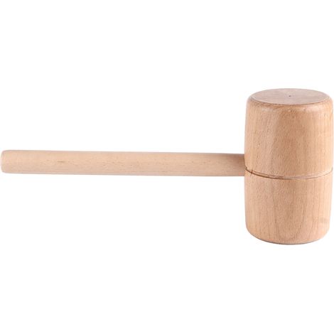 Maillet en bois à tête ronde, léger, en bois de hêtre massif, pour projets de menuiserie et bricolage (1/5)