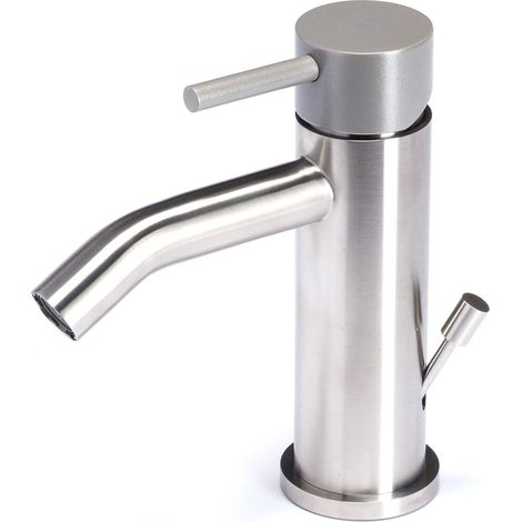 Rubinetto Miscelatore Monocomando Bidet in Acciaio Inox Maniglia Roccia (1/2)