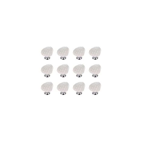 Juego de 12 tiradores de cerámica con diseño de concha para armarios de cocina, cómodas, roperos, motivos playeros/marinos - Crezuo