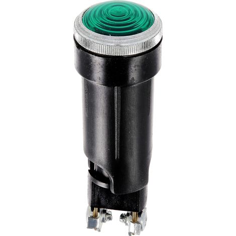 Voyant Lumineux Vert avec Ampoule - Diamètre 18 mm - 2 W - Signalisation Électrique 12 V - Indicateur Visuel Compact - Montage Tableau de Bord, Armoires - Réf. 6929 - Blister de 2 (1/3)