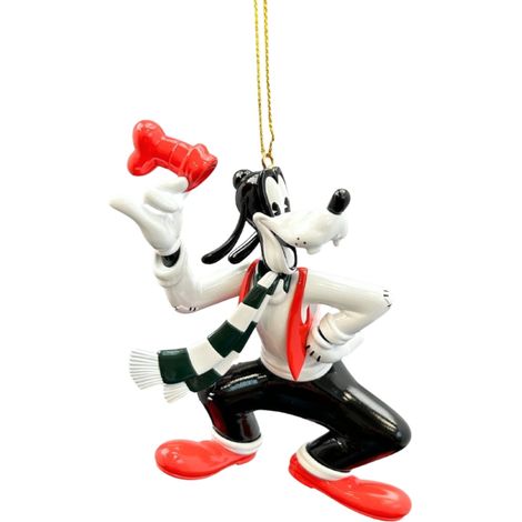 Pendaglio 3D Pippo Vintage con Sciarpa H9cm Multicolore Peraga Christmas