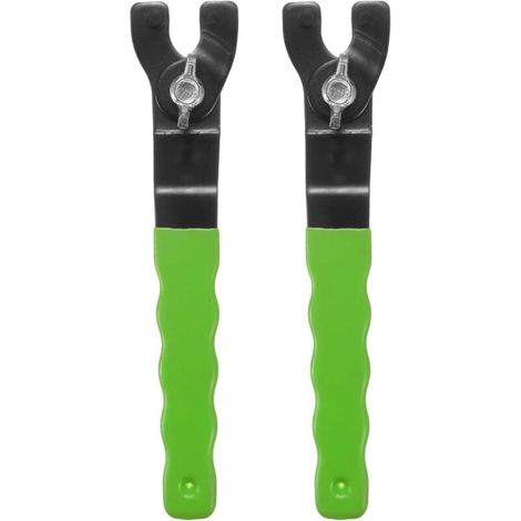 Juego de 2 llaves para amoladora angular (10-46 mm), pasadores de bloqueo universales ajustables, llaves de repuesto verdes (1/4)