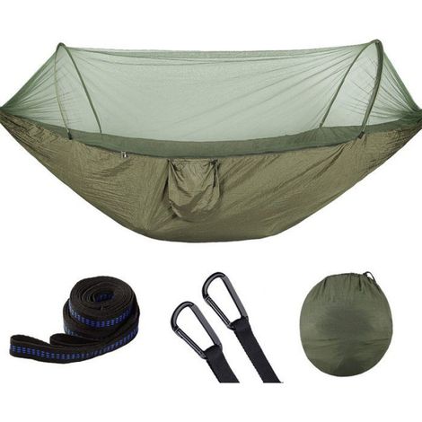 Hamac - Avec Moustiquaire Intégrée - Portable Pliable - Suspension Rapide Sans Outil - Pour Camping Et Pique-Nique - 1 Pièce (1/5)