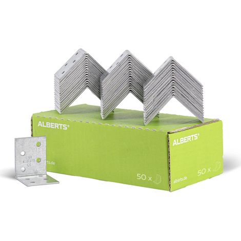 Gah-alberts 330255 squadretta di giunzione, acciaio, 50 x 50 x 40 mm / 50 pz