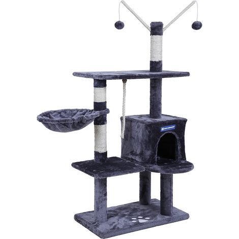 FEANDREA 134 cm Tiragraffi Gatto Albero Tira Graffi Gioco Giacattolo Gatti Altezza in Sisal Naturale PCT35G (1/5)