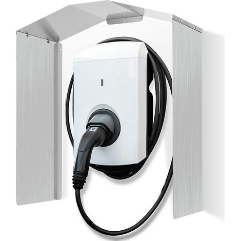 Jiubiaz Tetto in acciaio inossidabile 304 per Wallbox, inclusi accessori di montaggio - Copertura per Wallbox 45 x 40 x 20 cm - Protezione dalle intemperie per garantire la sicurezza della ricarica.
