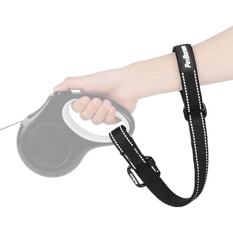 Sangle de Poignet pour Chien, Sangle de Sécurité pour Laisse Laisse Securite pour Enrouleur Poussette, Réglable Poignée, Réfléchissante, Sécurité (1/3)