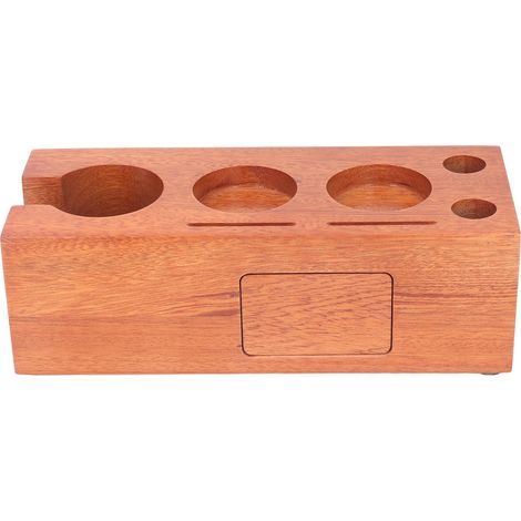 Station de bourrage de café en bois 8 en 1, organisateur réglable en hauteur de 51 à 54mm, support de bourrage de tiroir à 7 compartiments (1/5)