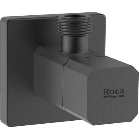 ROCA A5251679NM AQUA Square Llave de Corte 1/2" 3/8" Válvula Cerámica Negro Titanio Cepillado - ref: A5251679NM (1/2)