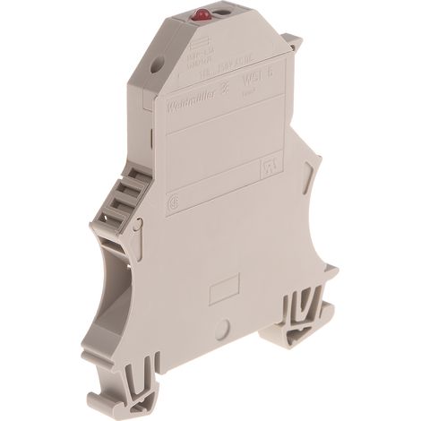 Bloc de jonction rail DIN à fusible Weidmuller W, 6mm², A visser, Beige ( Prix pour 1 )