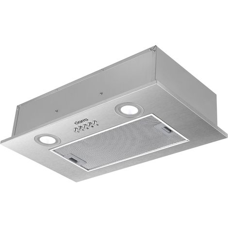 CIARRA 913ASS52 Einbau Integrierte Dunstabzugshaube 52cm Unterbauhaube 300 m3/h Umluft LED-Beleuchtung Edelstahl