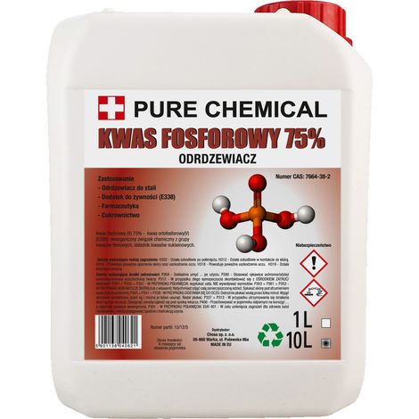 Détartrant Métal - Phosphorique 75% - 10 L - Élimine la rouille - Anticorrosion