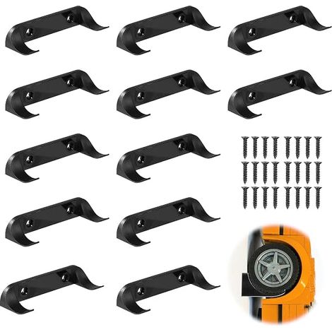 Espositore da parete per auto da 12 pezzi, scaffale verticale per modellini di auto giocattolo compatibile con Lego Speed Champion per collezionisti di auto (1/5)