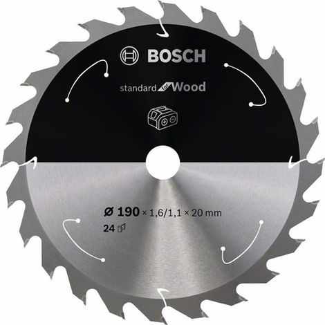 Bosch PRO Wood cordless Blatt für Kreissägen 190 x 1,6 x 20 mm - 2608837704 (1/5)