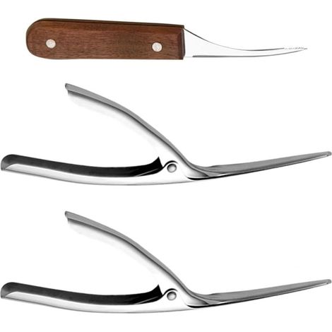 3-teiliges Set mit Garnelenschälwerkzeugen aus Walnussholz (1/5)