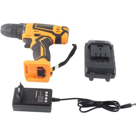 Perceuse-visseuse sans fil 21V 340W, tournevis électrique étanche, mandrin 10mm, batterie lithium-ion, chargeur UE 220-240V, outil puissant pour bricolage et perçage, livré avec accessoires (1/5)