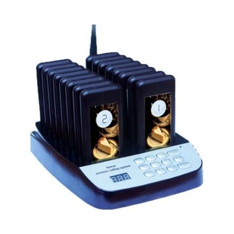 Kit Avisador de Clientes Premier Efficent-Customer/ 16 Receptores / Base de Carga