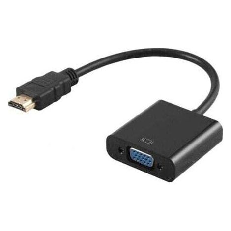 Adaptateur HDMI vers VGA avec audio 3,5 mm et port micro USB Convertisseur plaqué or HDTV actif 1080p, comprend un câble audio et un câble micro USB (1/5)