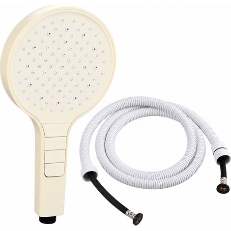 Pommeau de douche blanc avec flexible de douche pour salle de bain 268 × 28 × 7,7 cm 690 g – Livraison gratuite (1/4)