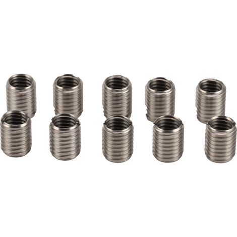 Lot de 10 inserts filetés réducteurs pour écrous de réparation, visserie mâle/femelle avec trou inférieur