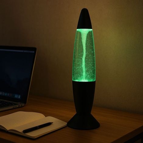 Lampe LED ACKERMAN Tornade 34 cm – Effet lave et tourbillon, couleurs changeantes, USB, décoration chambre et bureau (1/5)