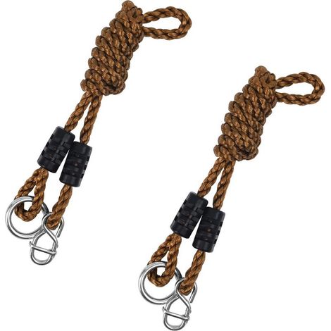 2 Pièces Corde Balancoire Exterieur, 1,8 m Corde Hamac, Peut Supporter 300 kg Sangle Balancoire, Longueur Réglable, pour Hamac de Camping, Balançoire, Chaise Suspendue (1/5)