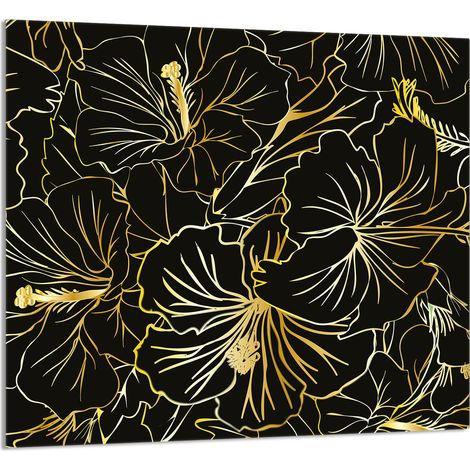 PANNEAU DE VERRE POUR CUISINE 65x60 Fleurs (1/5)