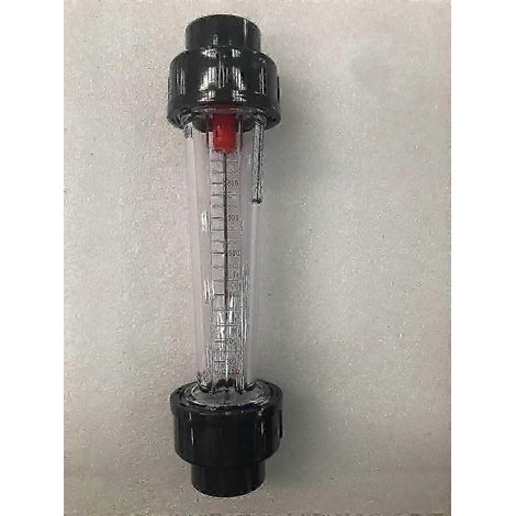 Débitmètre à flotteur DN25 pour liquides chimiques, tube en plastique avec raccords BSPP/G, mesure de débit d'eau et fluides industriels, indicateur rotamètre précis, connecteur mâle/femelle, usage la (1/2)