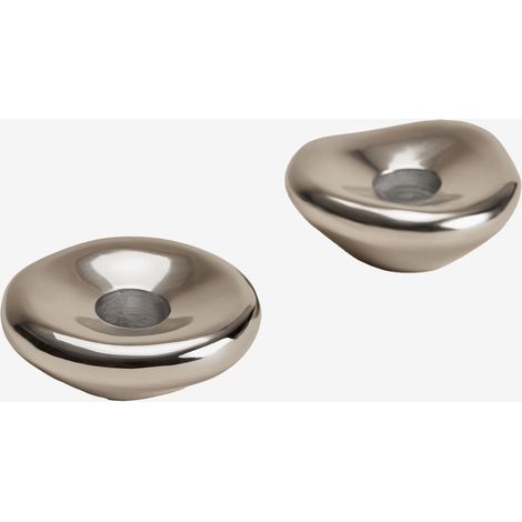 Pack de 2 chandeliers en aluminium Nibs SKLUM Gris Chromé (1/5)
