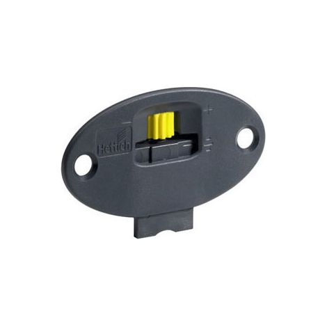 Pièce de coulissage à visser pour montage porte mixte - Charge par vantail : 15 - 30 kg - Décor : Gris - Matériau : Plastique - HETTICH (1/2)