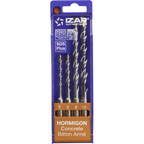 -CAHERSA- JUEGO BROCAS -MARTILLO SDS PLUS 4 PCS IZAR ALTA CALIDAD (1/4)
