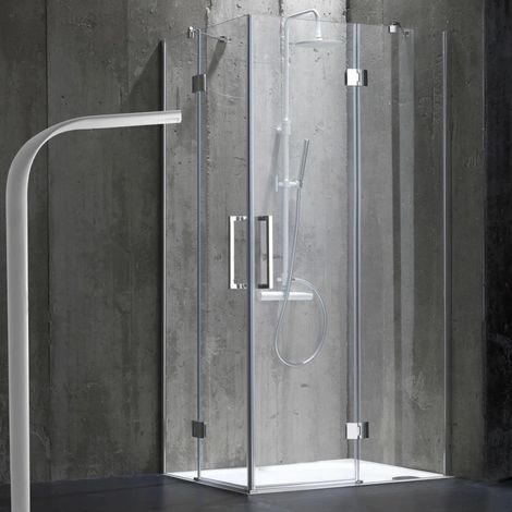 box doccia "stella" alluminio cromato, 70x100x190 cm