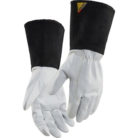 Lot de 6 paires - Gants de travail pour soudeur 2839 - Blanc/Gris foncé 9