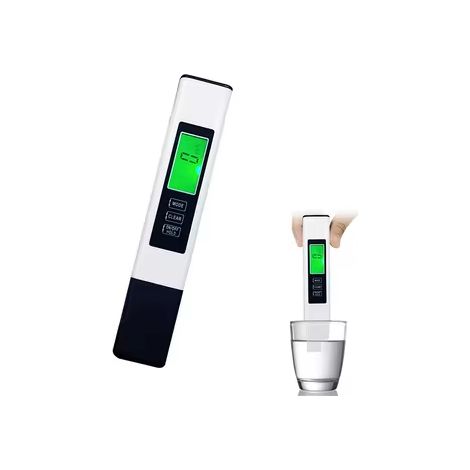 Stylo numérique TDS (0–9990 ppm) avec rétroéclairage vert/rouge, fonction « Hold », arrêt automatique, ATC et étui de transport en cuir (1/5)
