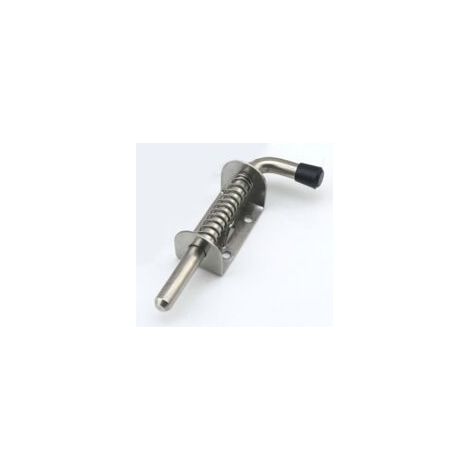 Lot de 2 loquets à ressort pour porte de garage, boulons à ressort en acier, loquets et boulons de porte 130 mm pour porte de garage, abri de jardin-Crezuo