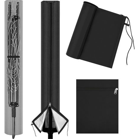Sollbry Housse Séchoir Parapluie Imperméable,420D Oxford Coupe-Vent,Housse Étendoir Parapluie à Linge,avec Fermeture Éclair,pour Corde à Linge d'Extérieur (1/5)