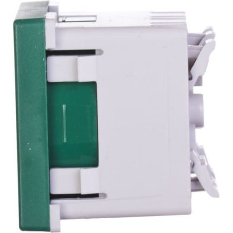 Presa singola Simon Connect K45 con/senza 16A IP20, connettori rapidi, verde K22/27
