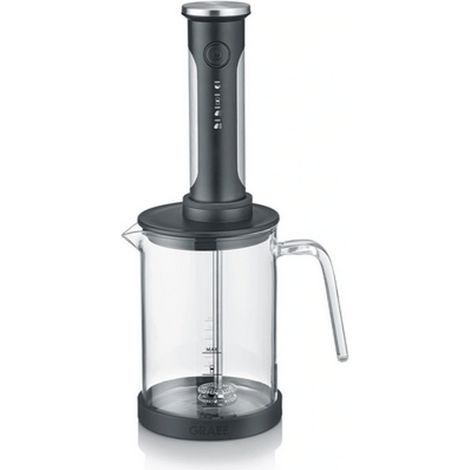 GRAEF Akku-Milchaufschäumer MS202EU 300 ml Glas schwarz