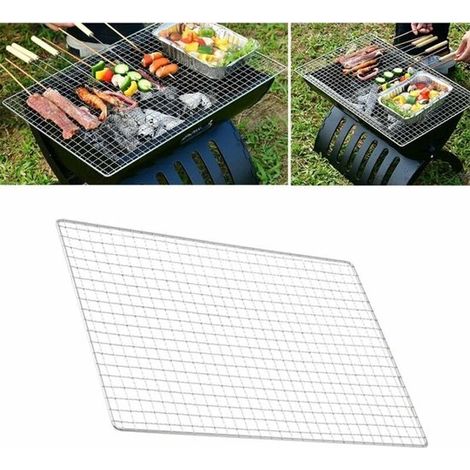 Parrilla para barbacoa - Parrilla de acero inoxidable para barbacoa - Accesorios para barbacoa al aire libre - 45x30 cm (1/5)