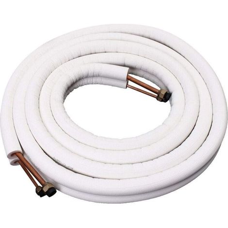 SHINING HOUSETuyau En Cuivre Isolé 1/4 '' 3/8 '' Climatiseur Tuyaux Raccords Paire Tube De Bobine - 2M (1/5)