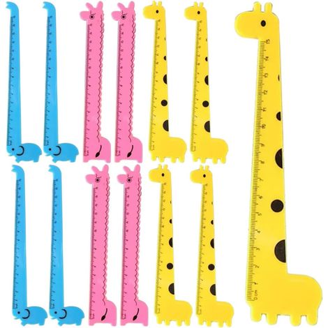30 règles en plastique ibasenice à motif girafe, styles variés (1/5)