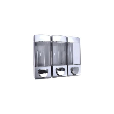 Distributore di shampoo per doccia, distributore di sapone liquido, distributore di gel idroalcolico da parete, pompa, flaconi di shampoo, lozione e gel doccia, adattati aux toilettes e - Crezuo