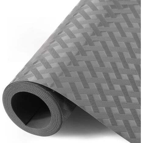 Tapis Fond de Tiroir, Protection Tiroir Cuisine, Tapis Fond de Non adhésif Antidérant, Peut Etre Coupé, EVA Plastique Film Protecteur, pour Placard Cuisine(Gris/30cm x 150cm) (1/5)