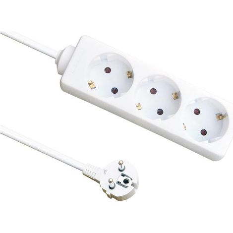 Base multiprise 3 Prises câble 1,5 m 3 gx 1,5 mm cuivre 3 500 W Max