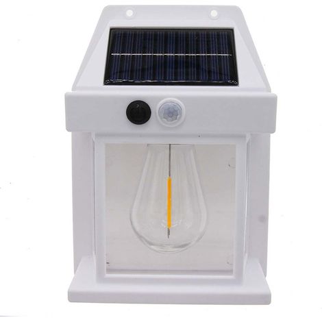 LED Solar Light Bulbs Outdoor, Motion Sensor Wall Light, Waterproof Decorative Wall Lamp for Patio, Balcony, Fence, 3 ModesY009 (1/5)