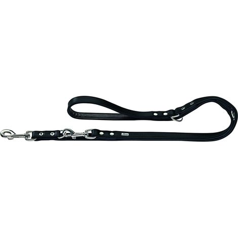 Verst. Führleine Basic 13/200 nickel, schwarz/schwarz